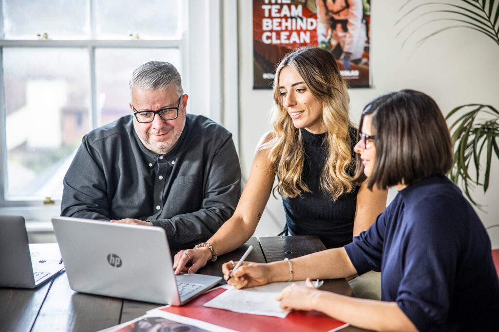 Team working together.